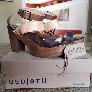 Bed stu wooden platform sandals sophie